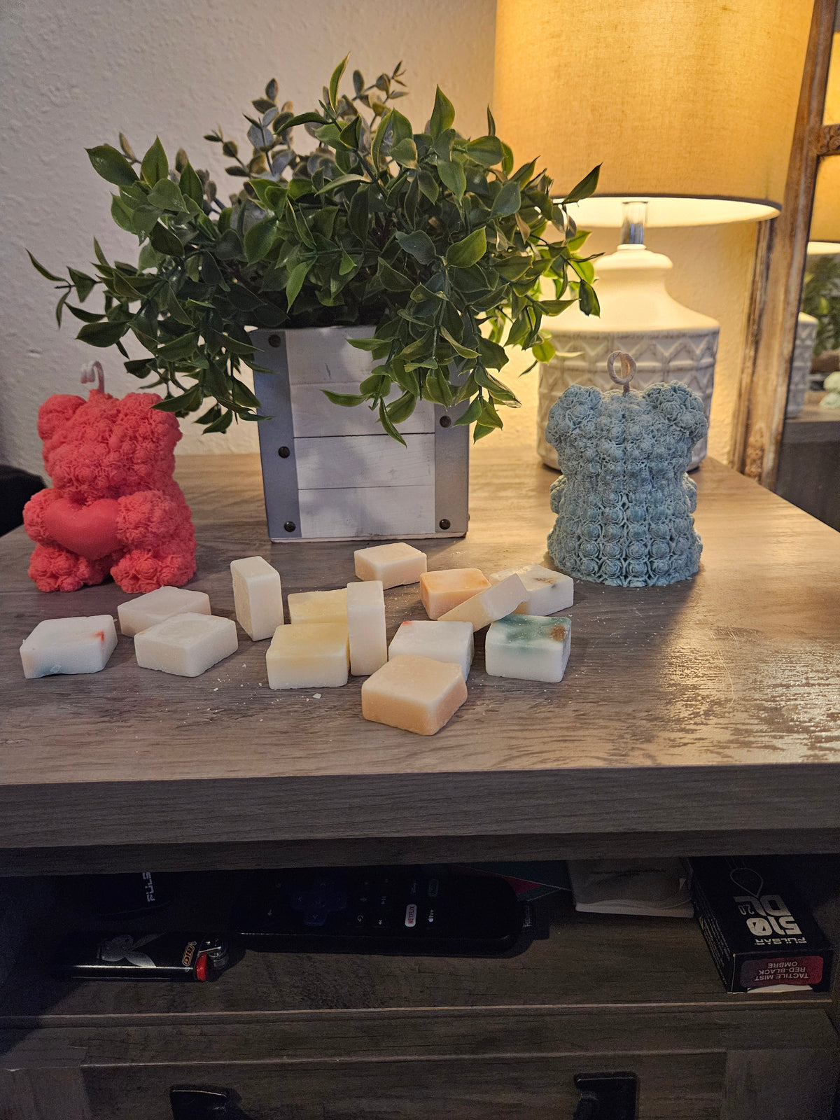 Rose Teddy Bear Candle